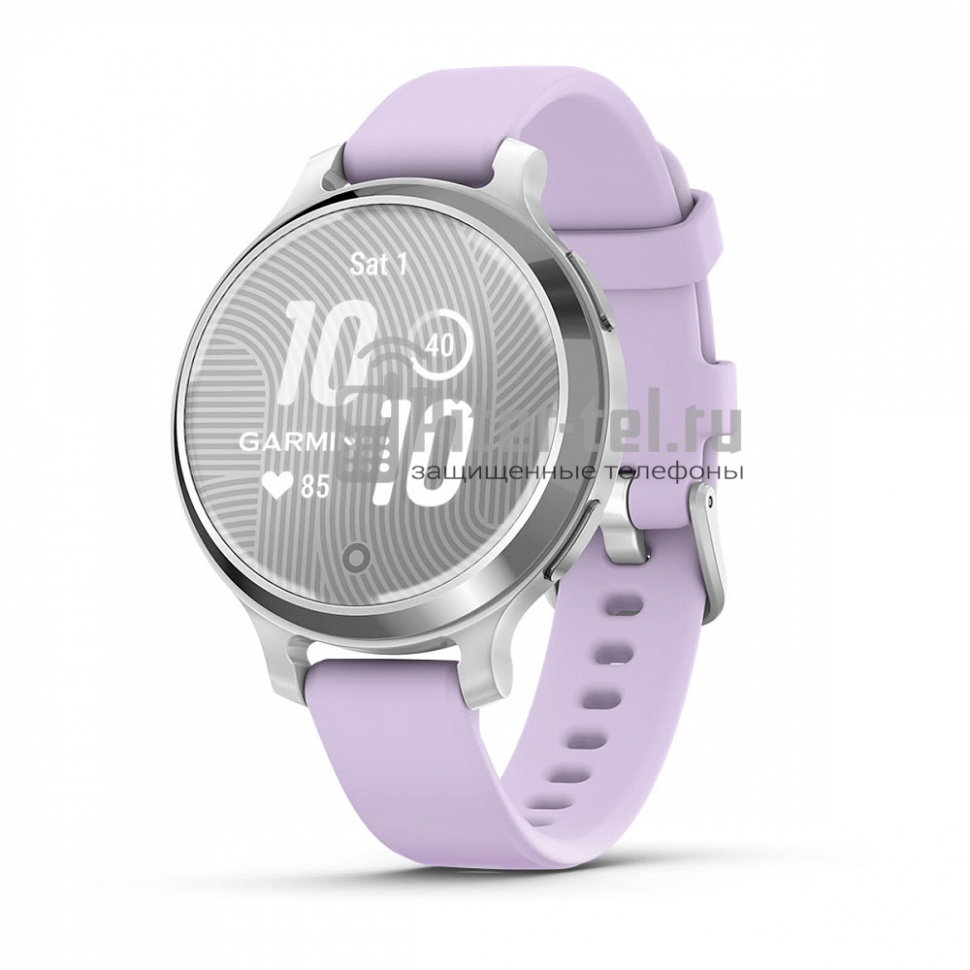 Умные часы Garmin Lily 2 Active Silver/Jasmine Purple с фиолетовым ремешком — фото 1