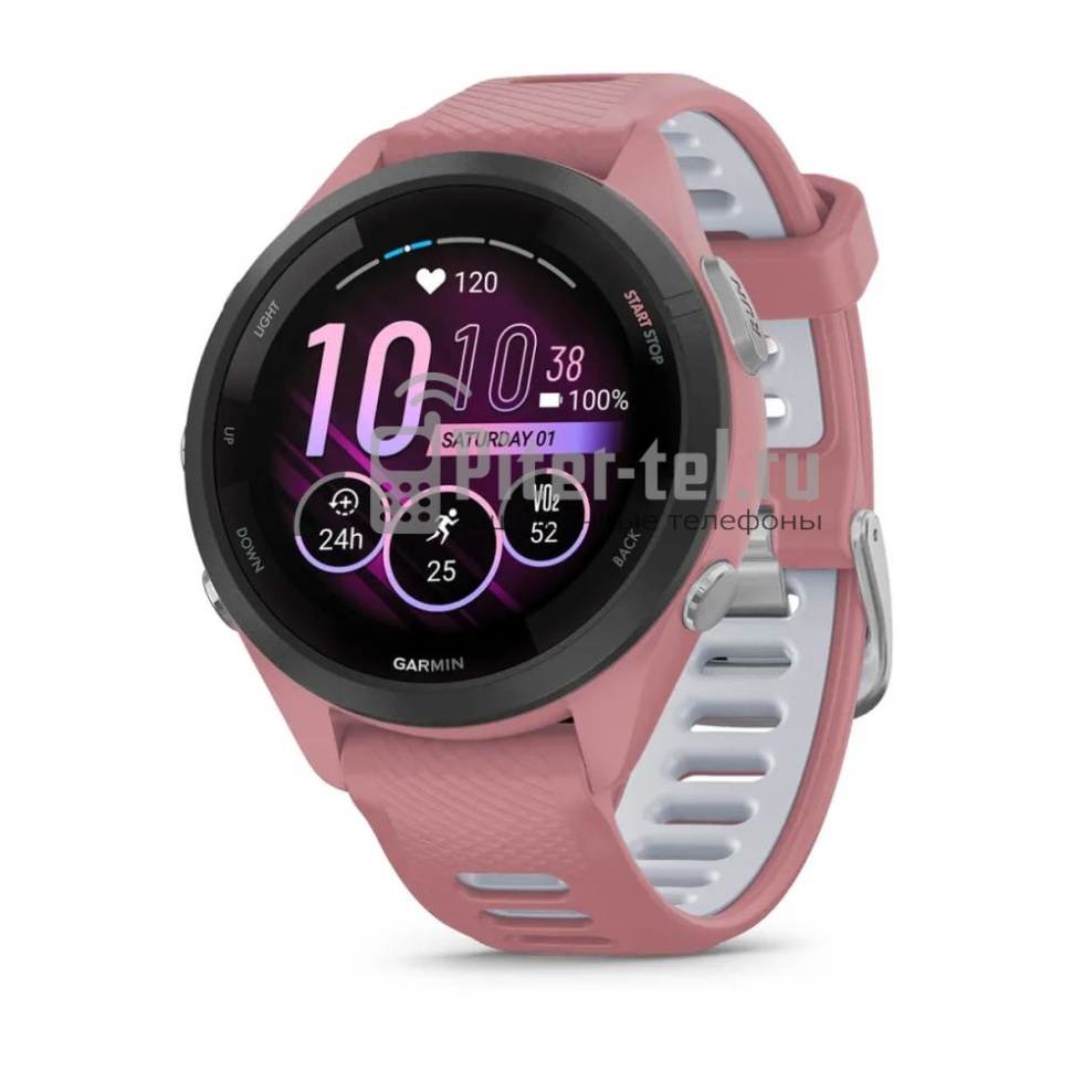 Умные часы Garmin Forerunner 265S с розовым ремешком — фото 1