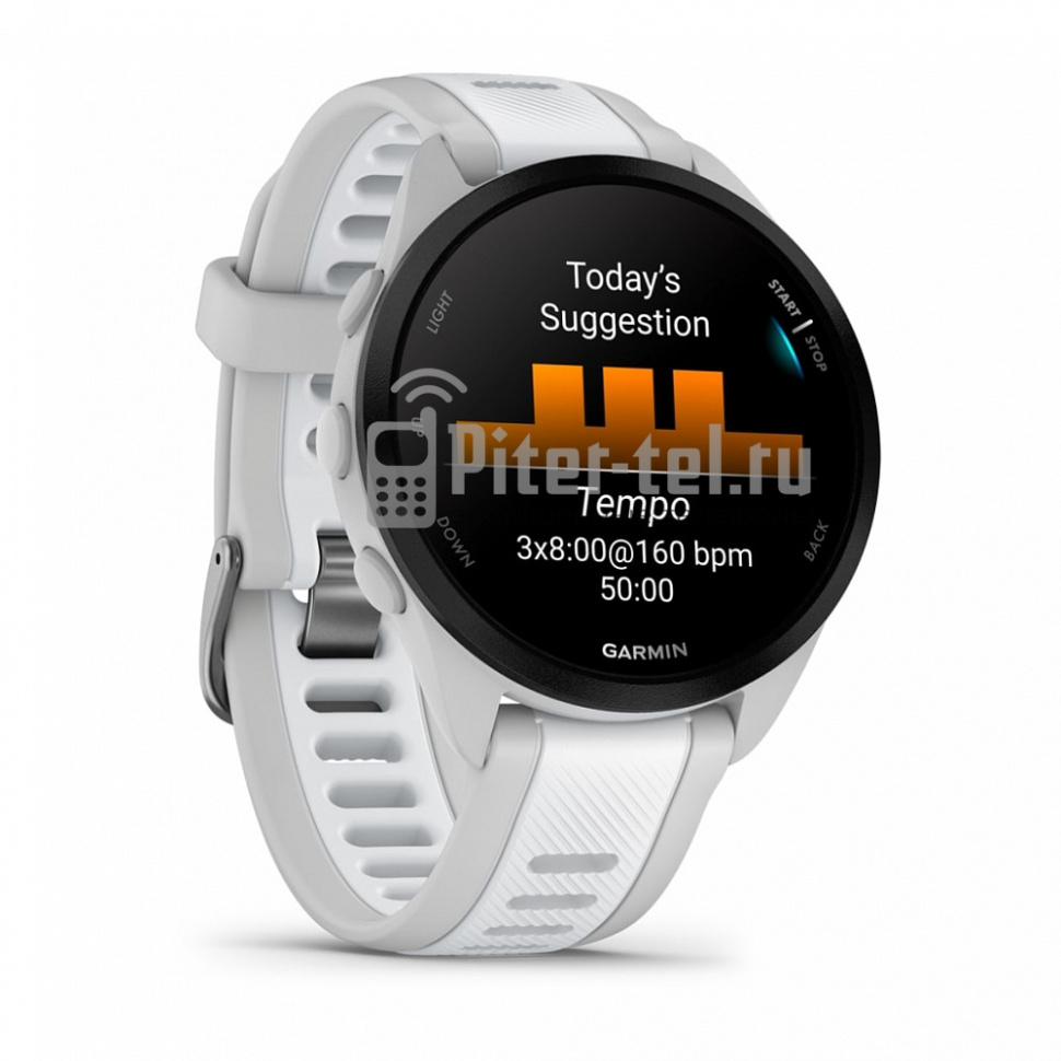 Умные часы Garmin Forerunner 165 с белым ремешком — фото 3