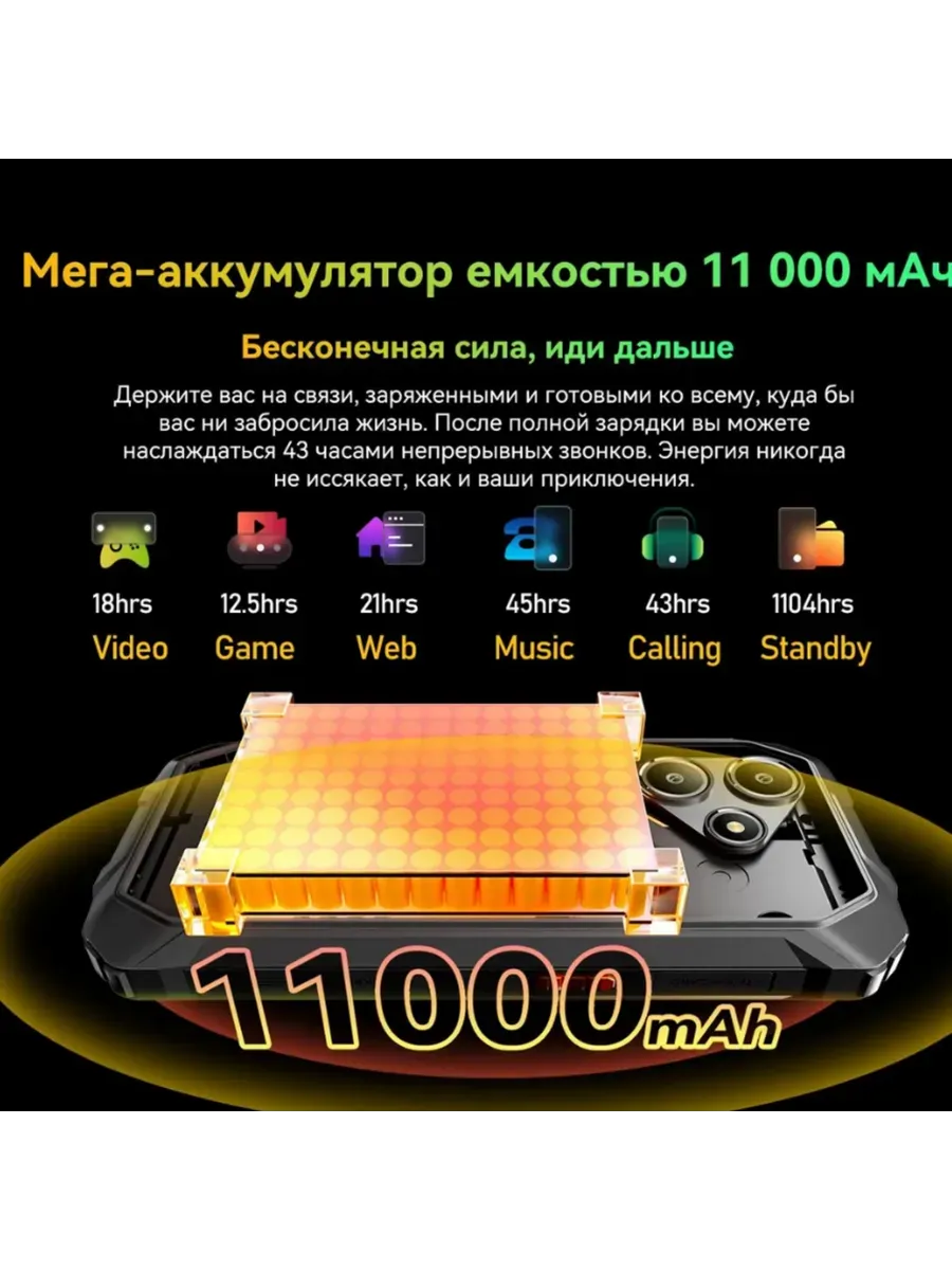 Смартфон Blackview Oscal MARINE 2 8/128Gb Black — фото 10