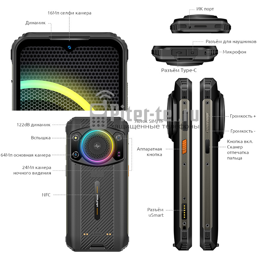 Смартфон Ulefone Armor 21 8/256Gb Black — фото 12