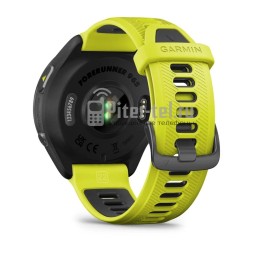 Умные часы Garmin Forerunner 965 черные, темно-серый DLC титановый безель, с желто-черным ремешком
