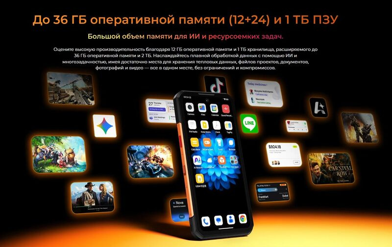 Смартфон Oukitel WP500 Ultra 12Gb/1Tb Black — фото 12