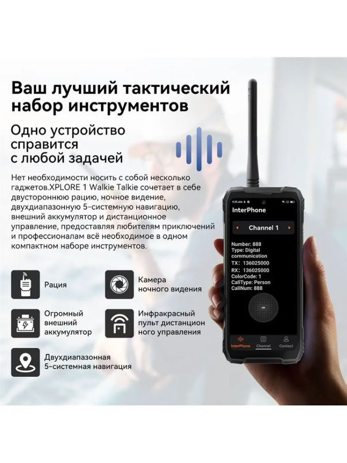 Смартфон Blackview XPLORE 1 Walkie Talkie 16/512Gb Black — фото 6