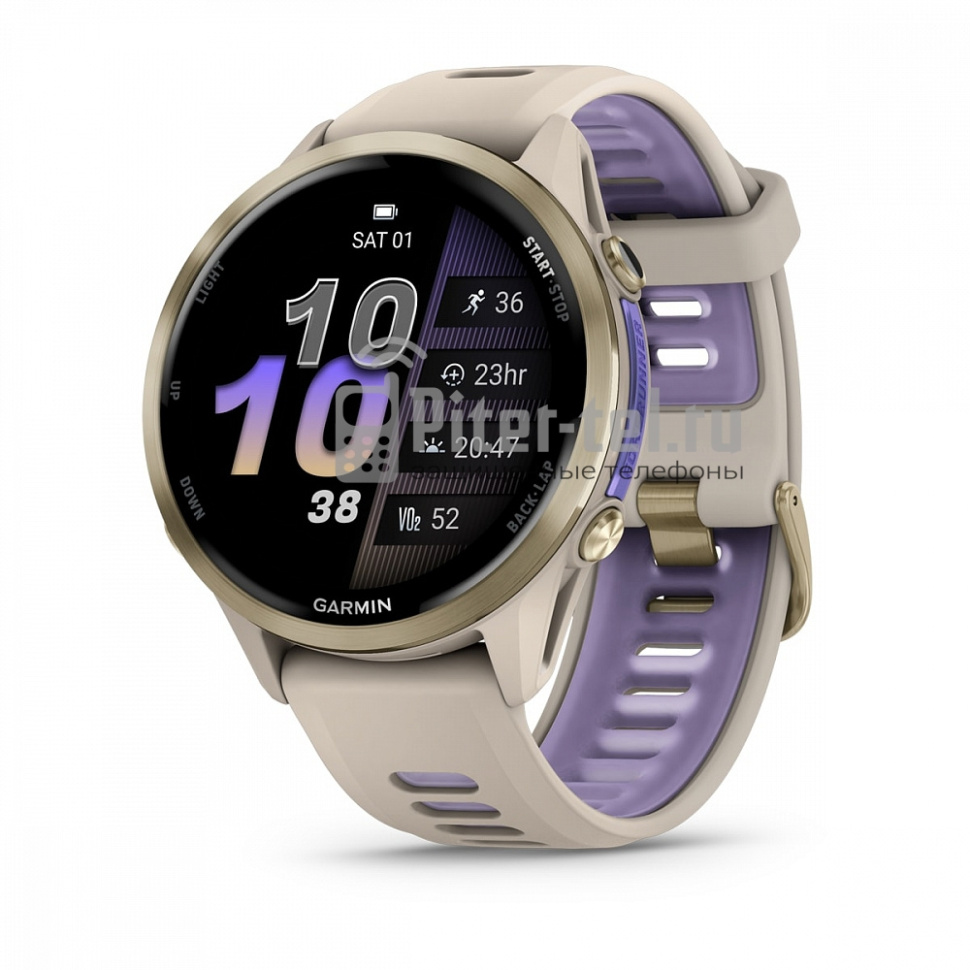 Умные часы Garmin Forerunner 970 Titanium Gold/Grey — фото 2