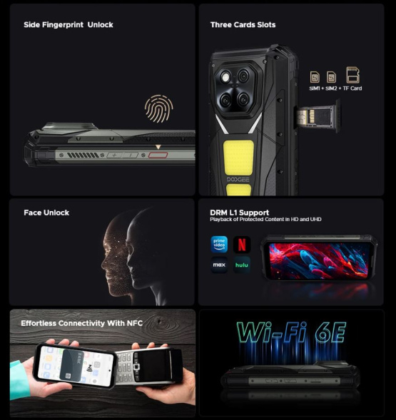 Смартфон Doogee V Max Play Projector 16/512Gb Armor Black