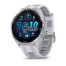 Умные часы Garmin Forerunner 965 белые, титановый безель, с белым ремешком