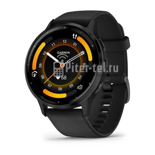 Умные часы Garmin Venu 3 45mm Advanced GPS Smartwatch Black с черным ремешком — фото 1