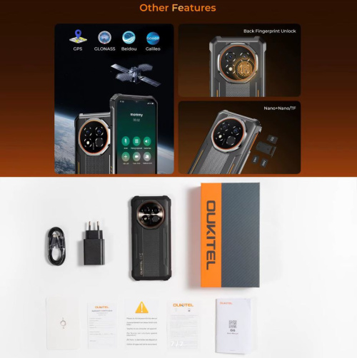Смартфон Oukitel G6 8/256Gb Orange — фото 3