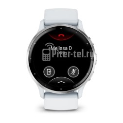 Умные часы Garmin Venu 3 45mm Advanced GPS Smartwatch Silver Whitestone с белым ремешком