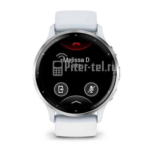Умные часы Garmin Venu 3 45mm Advanced GPS Smartwatch Silver Whitestone с белым ремешком — фото 2