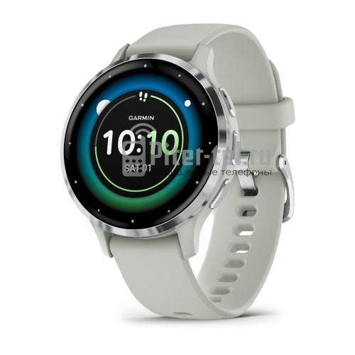 Умные часы Garmin Venu 3S 41mm Advanced GPS Smartwatch Sage Gray Silver с серо-зеленым ремешком — фото 1