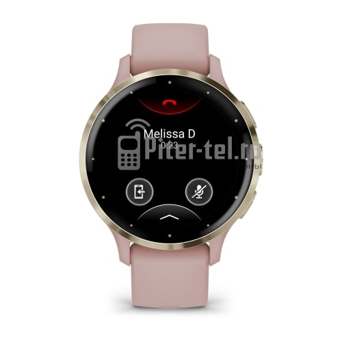 Умные часы Garmin Venu 3S 41mm Advanced GPS Smartwatch Pink Dawn Gold с розовым ремешком — фото 2