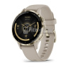 Умные часы Garmin Venu 3S 41mm Advanced GPS Smartwatch French Gray Gold с серым ремешком