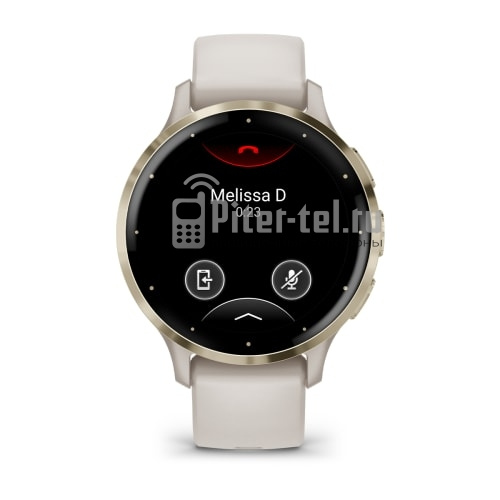 Умные часы Garmin Venu 3S 41mm Advanced GPS Smartwatch Ivory Gold с светло-бежевым ремешком — фото 2