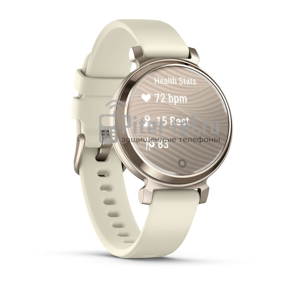 Умные часы Garmin Lily 2 Cream Gold/Coconut со светло-бежевым ремешком — фото 1
