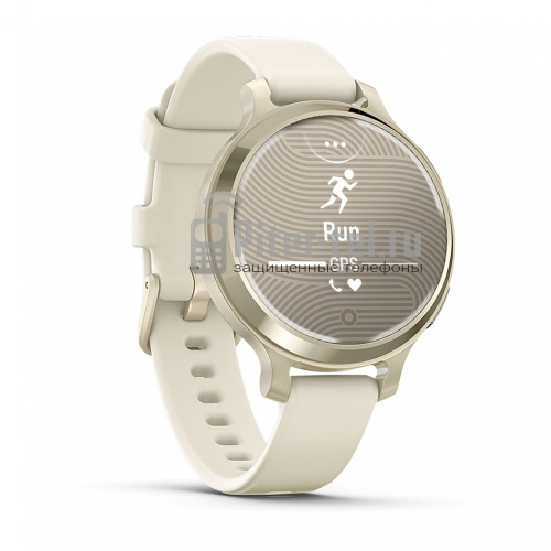 Умные часы Garmin Lily 2 Active Lunar Gold/Bone со светло-бежевым ремешком — фото 3