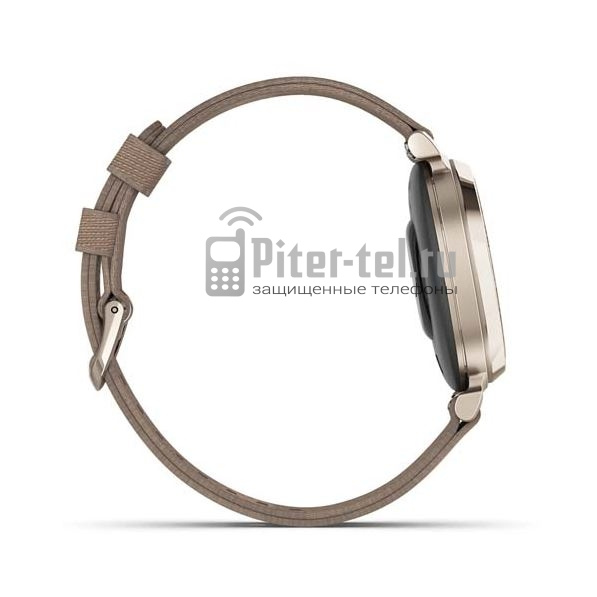 Умные часы Garmin Lily 2 Classic Cream Gold/Coffee Fabric с кофейным ремешком — фото 4