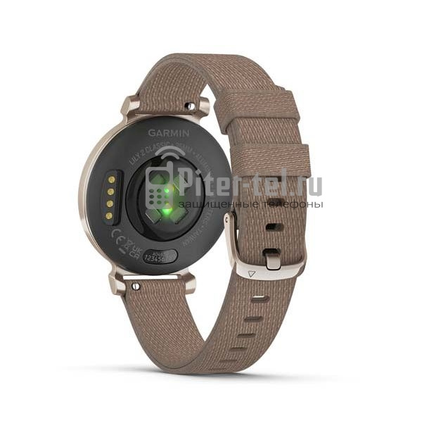 Умные часы Garmin Lily 2 Classic Cream Gold/Coffee Fabric с кофейным ремешком — фото 5