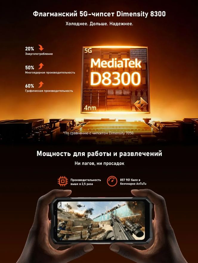 Смартфон Doogee V Max 2 16/512Gb Dusk Black — фото 18