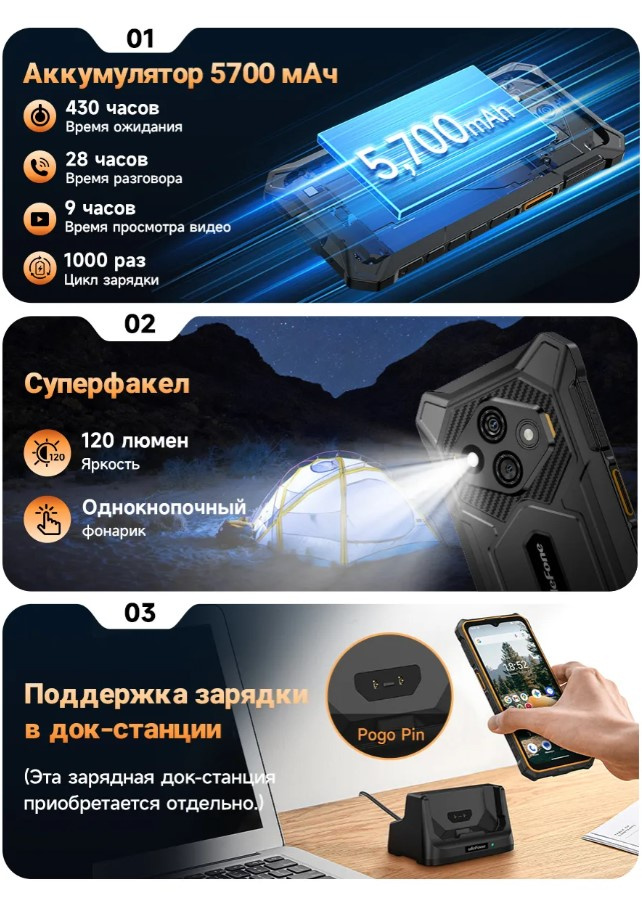 Смартфон Ulefone RugKing 3 Pro 8/128Gb Black — фото 8