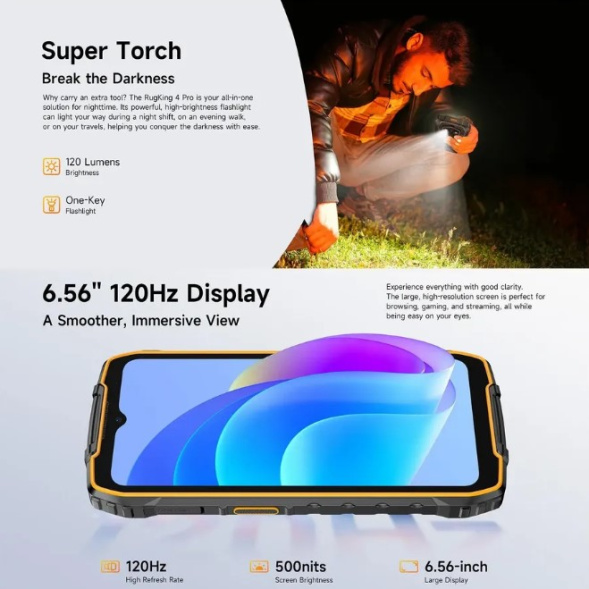 Смартфон Ulefone RugKing 4 Pro 8/256Gb Black